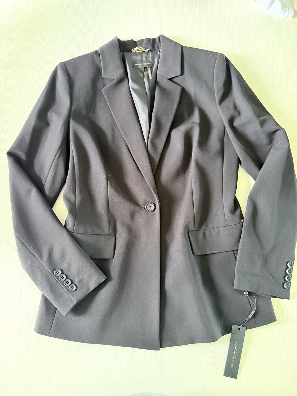 NWT Donna Karan Black Single-Button Women’s Blazer
